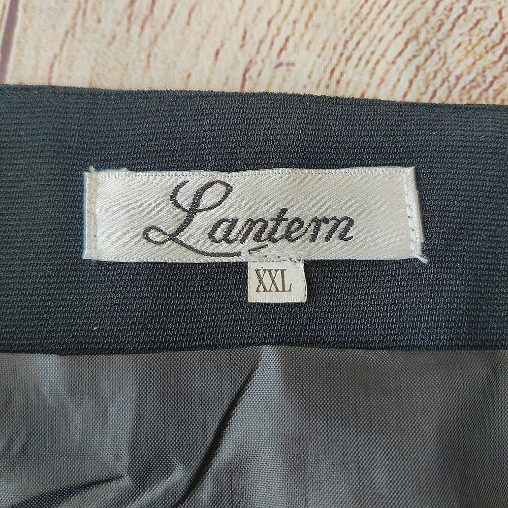 Lantern career black knee length straight skirt - Picture 7 of 7
